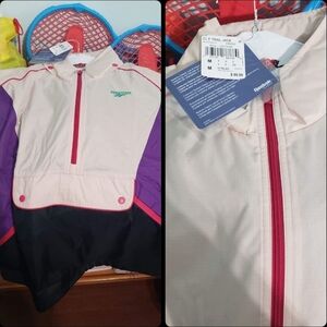 Reebok Multicolor Windbreaker with Red Zipper